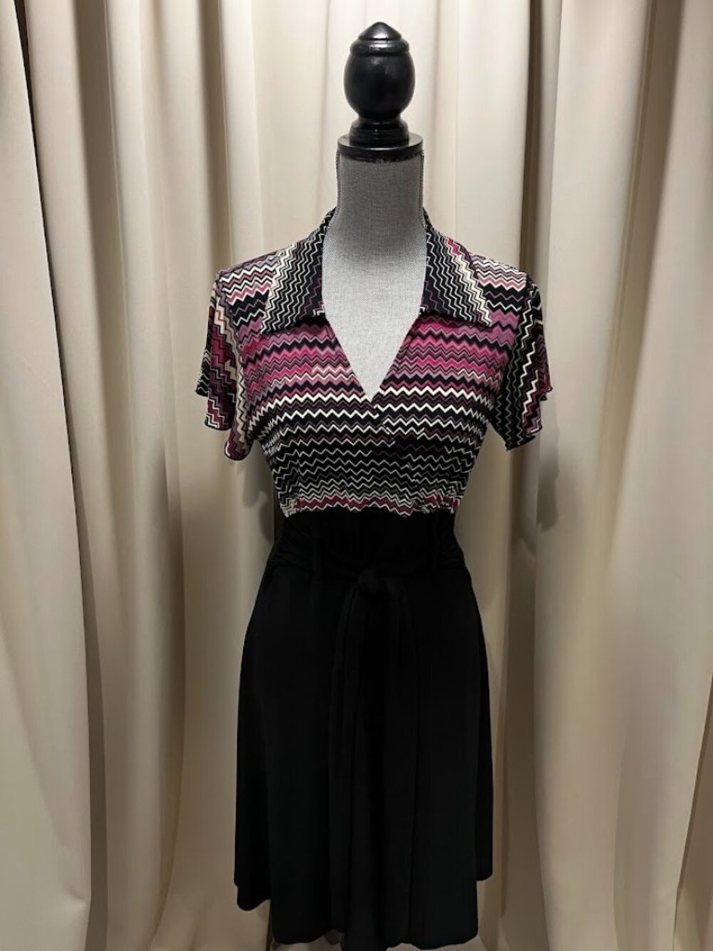 Suzie in the City Purple Knit Wrap Dress Size M